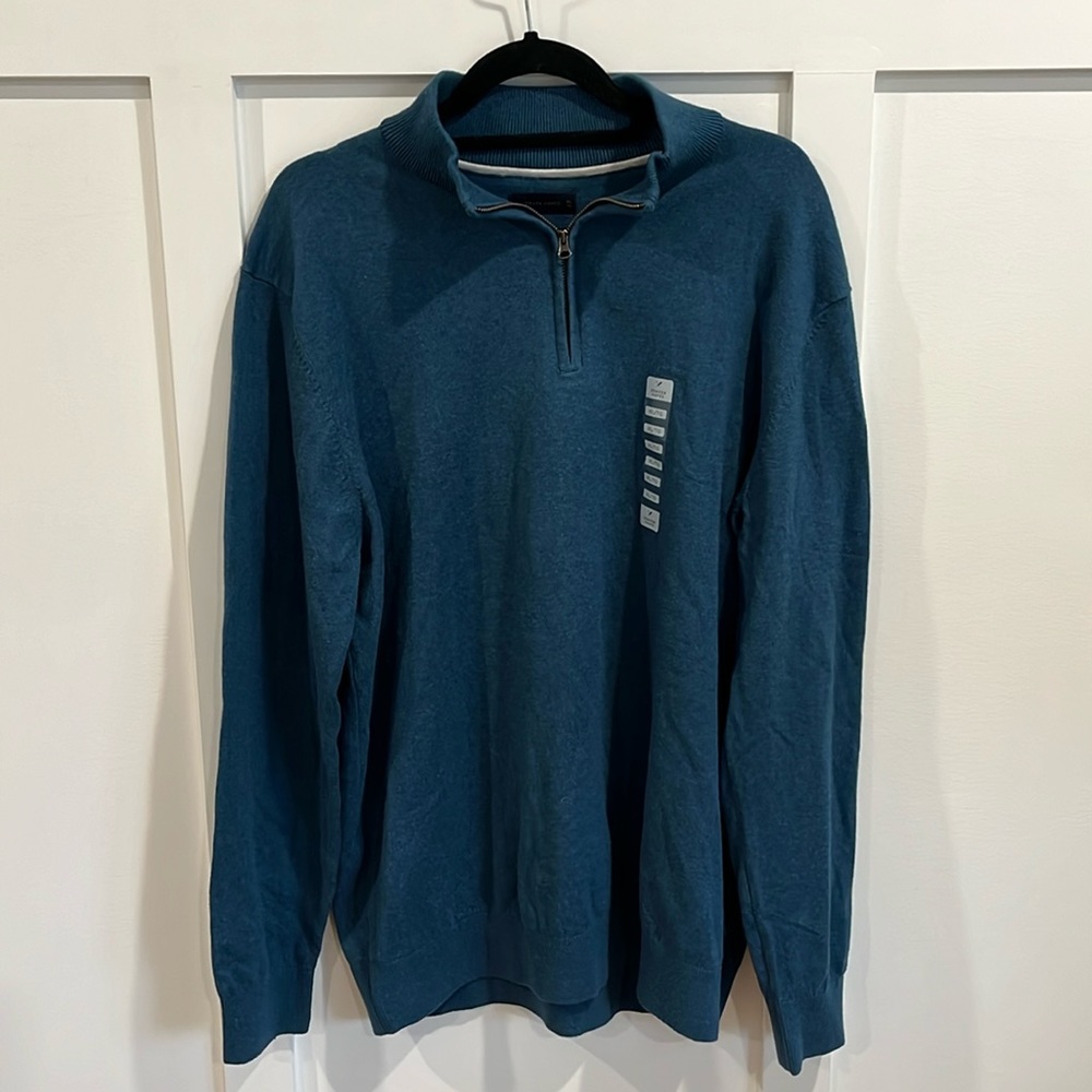 Men’s Denver Hayes 1/4 Zip Sweater - Blue Heather